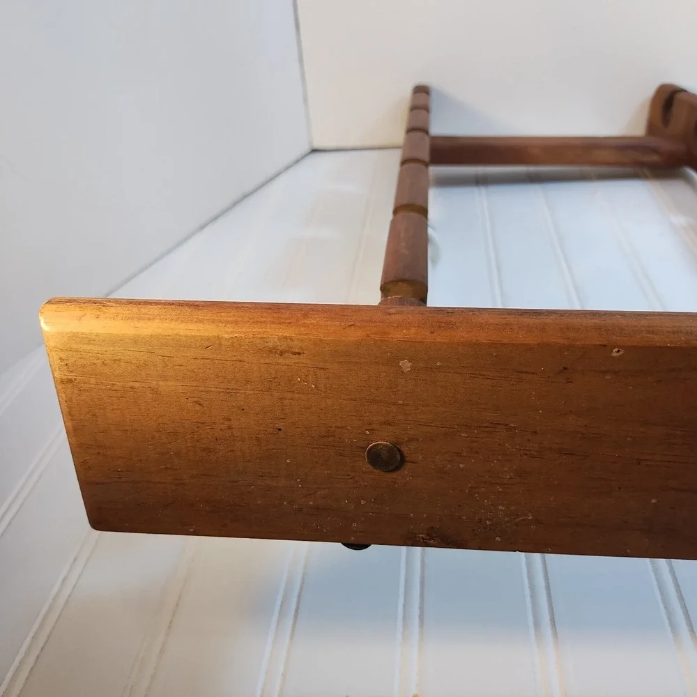Vintage Wood Hat Rack for Baseball Caps Wall Mounted Storage Brown Wood 12 Slots